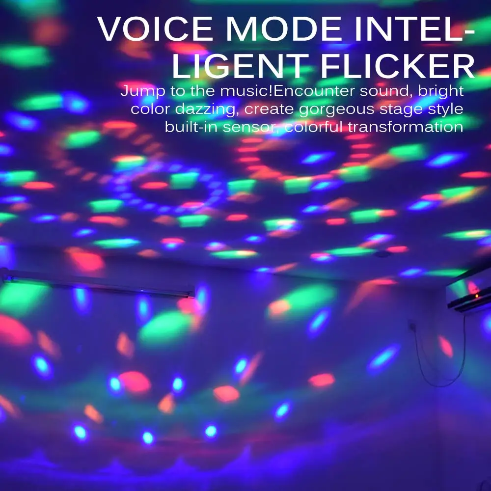 

TiOODRE USB Charging Sound Control Car Atmosphere Light LED Stage Decoration Light Car Accessories