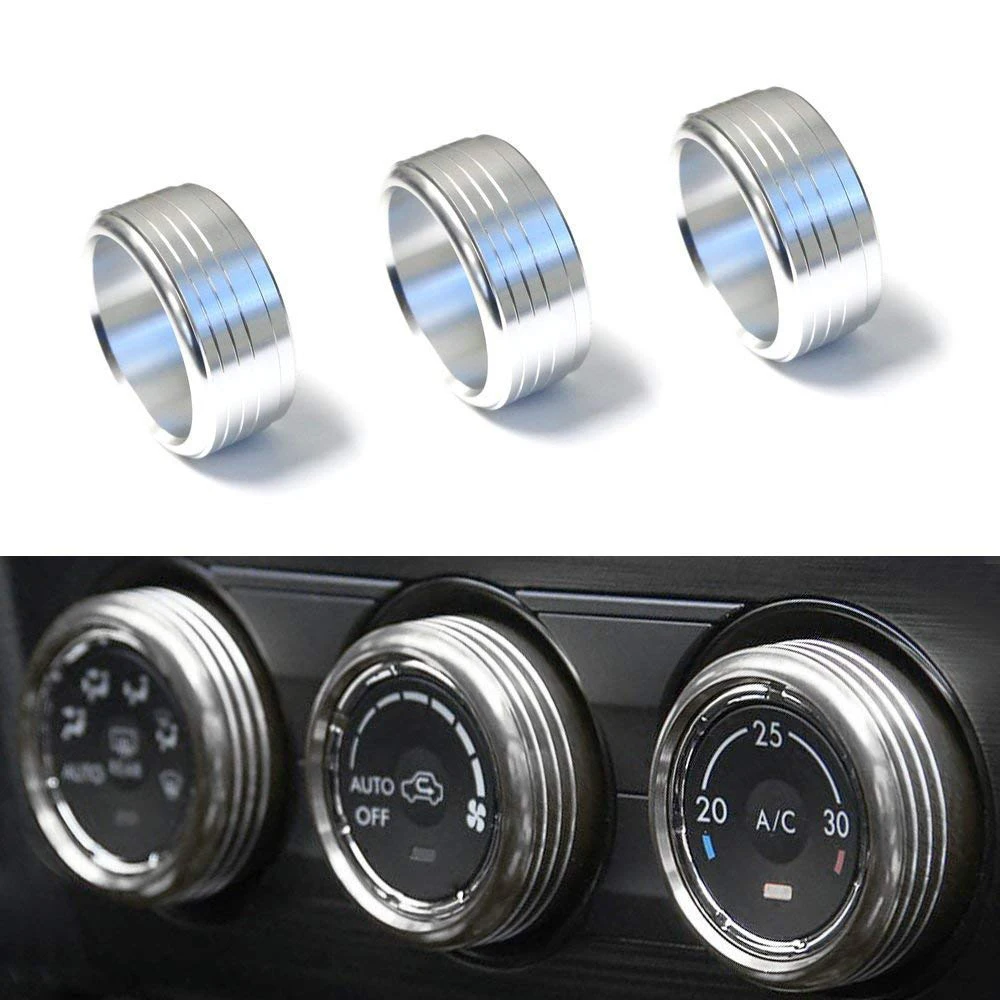 3pcs For Subaru Forester XV Outback Legacy Impreza Air Conditioning Volume Knob Switch Modified Decorative Ring | Автомобили и