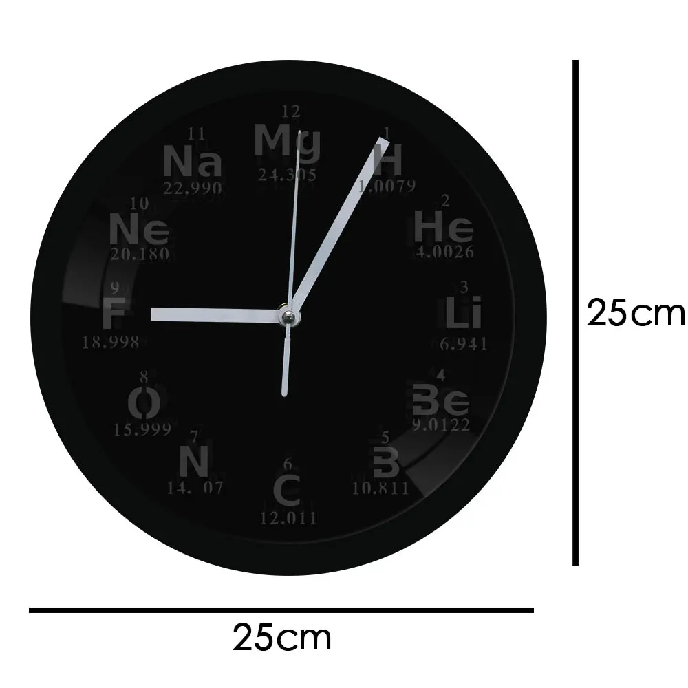 

Periodic Table Chemical Element Wall Clock Modern Design Science LED Lighting Wall Watch Chemistry Science Student Teachers Gift