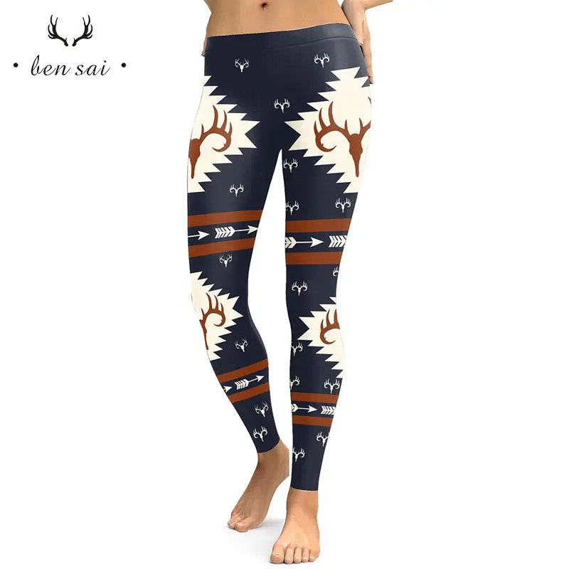 Женские леггинсы модные с 3D Цифровым принтом рождественские женские сексуальные