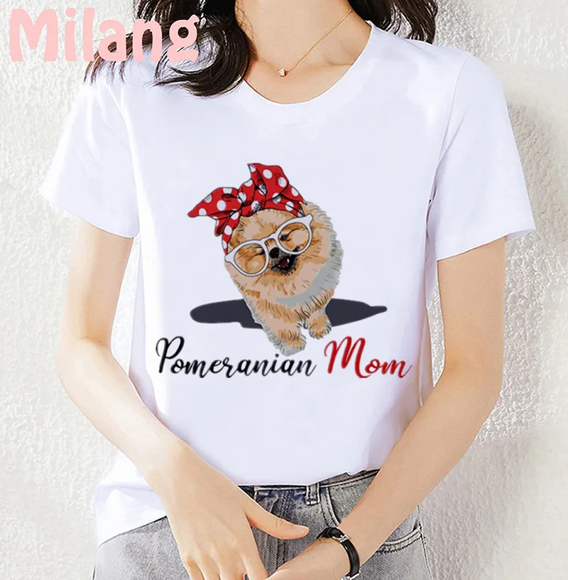 2021 новые своего померанского шпица футболка &quotМама&quot собака женские футболки