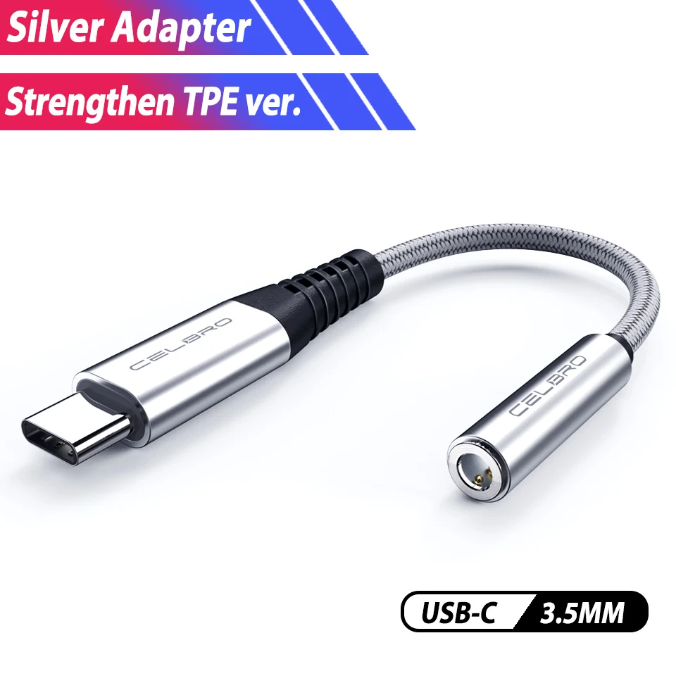 Silver Usb type C до 3,5 мм Aux аудио адаптер для Xiaomi Mi 9 samsung Note 10 Plus Oneplus 7T pro 3,5 мм разъем для наушников Aux аудио адаптер - Цвет: Silver