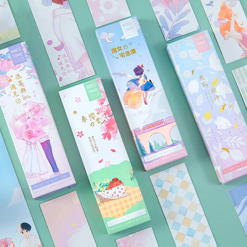 

30 шт., бумажные закладки в китайском стиле для книг