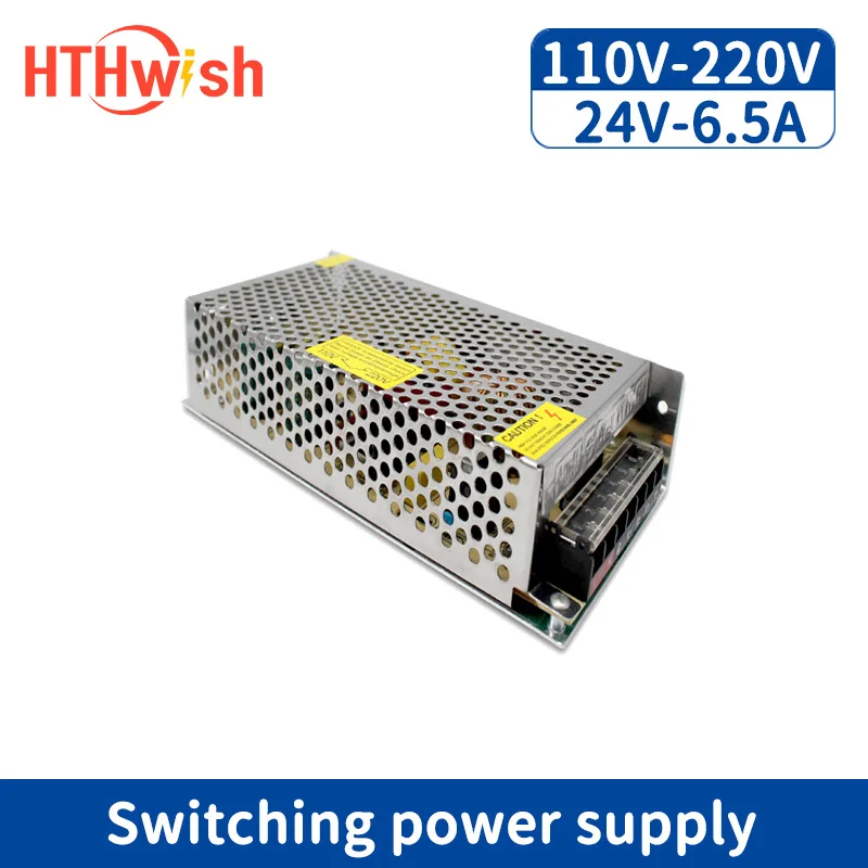 

HTHwish 24V 6.5A Switching Power Supply 220V To 24 Volt Power Supply 156W Transformer AC TO DC Led Driver for Led Strip CCTV