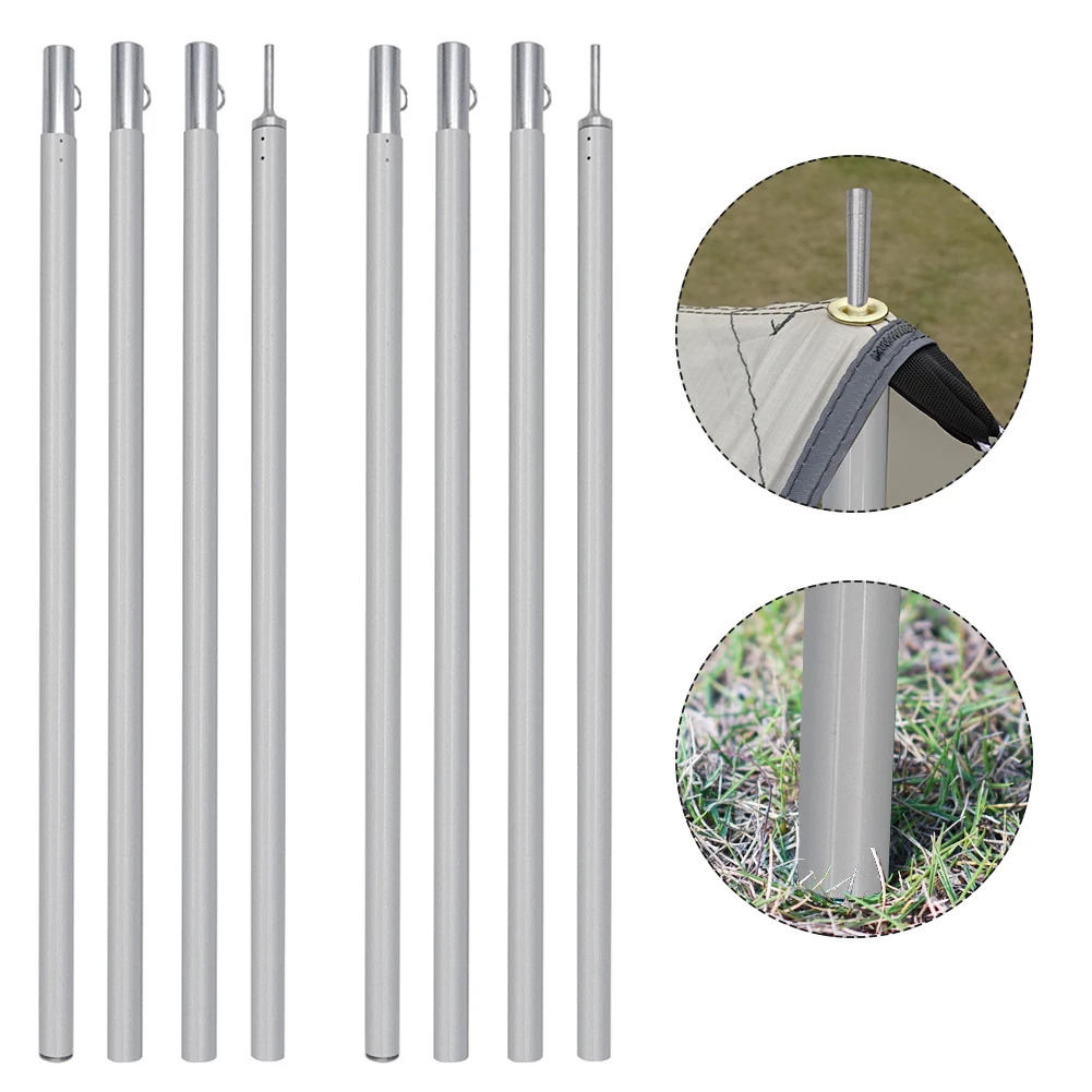 

2pcs Portable Tent Telescoping Pole Outdoor Camping Motorcycle Canopy RV Car With Storage Bag Awning Aluminum Rod Lightweight
