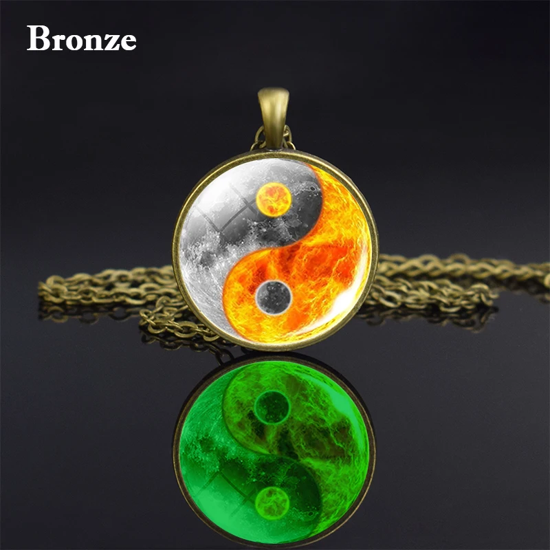 Ожерелье-чокер Esspoc Luminouc Yinyang Taichi Bagua Photo черные цепочки в стиле стимпанк ожерелья с