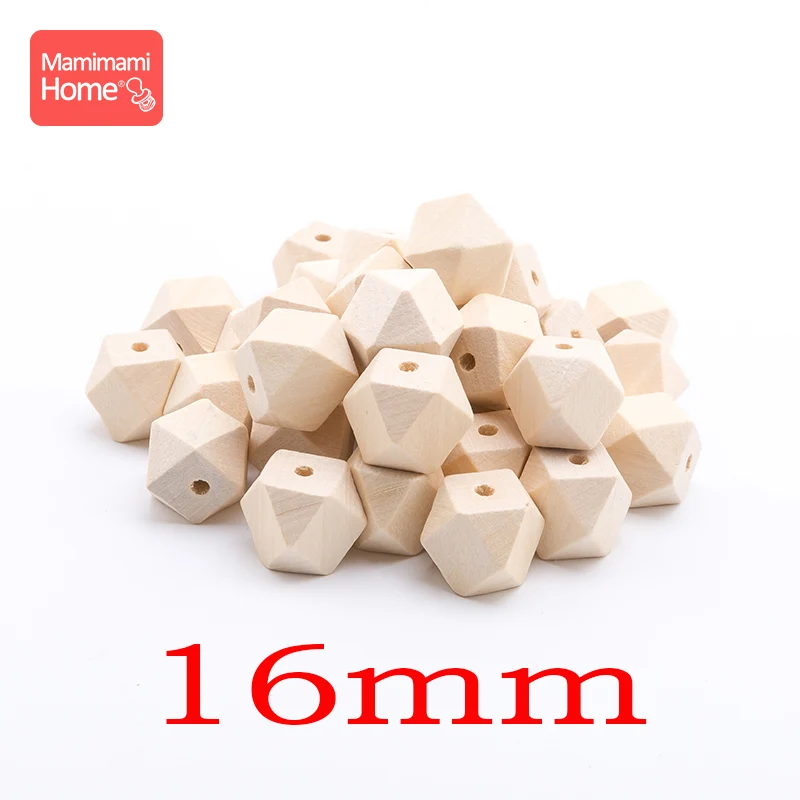16mm 5 шт. 10 мм-20 мм кленовый, деревянный шестигранные бусины детский Прорезыватель своими руками браслеты для кормления Соска-Подвеска деревянные пустые детские товары игрушки - Цвет: 16mm