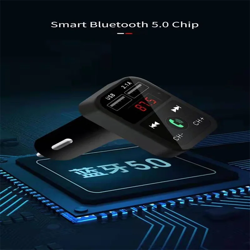 Автомобильный Mp3 Bluetooth 5 0 громкой связи светодиодный экран MP3 музыкальный плеер