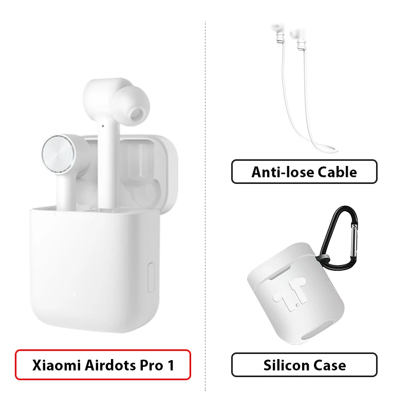 Add Cable WCase Xiao mi Airdots Pro mi Air Bluetooth наушники Tws ANC переключатель ENC HD автоматическая пауза Tap управление для IOS и Android телефон - Цвет: Add Cable WCase