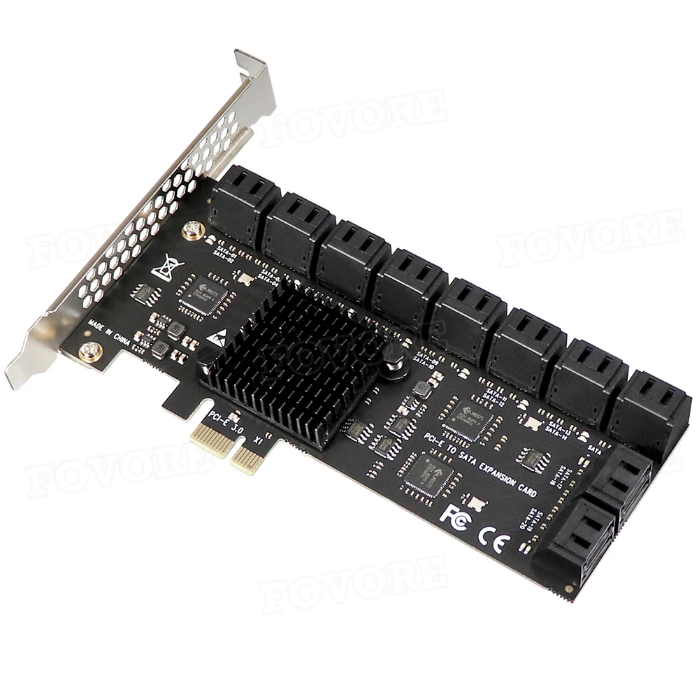 PCI express PCI-e x1 на 20 портов контроллер SATA 3 III 0 адаптер-преобразователь SATA3 в PCIe