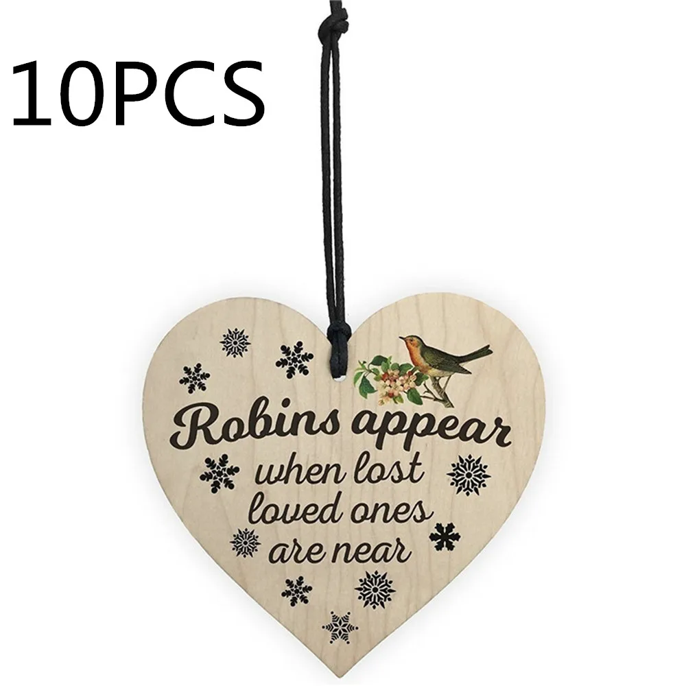 

Поделки из дерева в форме сердца, маленькие подвесные аксессуары, 10 шт.