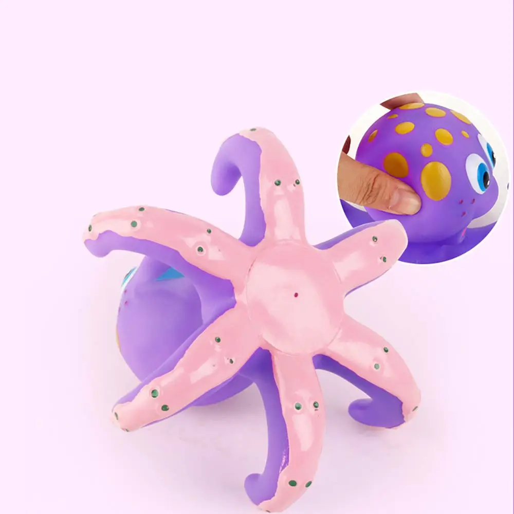 

Bath Toy Kids Floating Octopus Infant Toddler Floating Ring Shower Learn Play Shower Soft Grasping Toys Bathtub Bathing Pool Toy