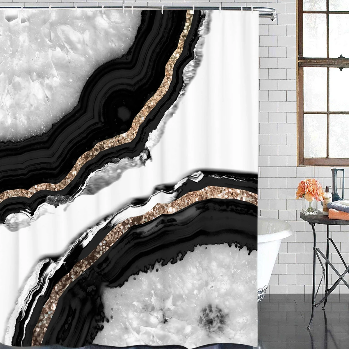 Глиттер из агата очень длинные тканевые занавески для ванны и душа комплекты