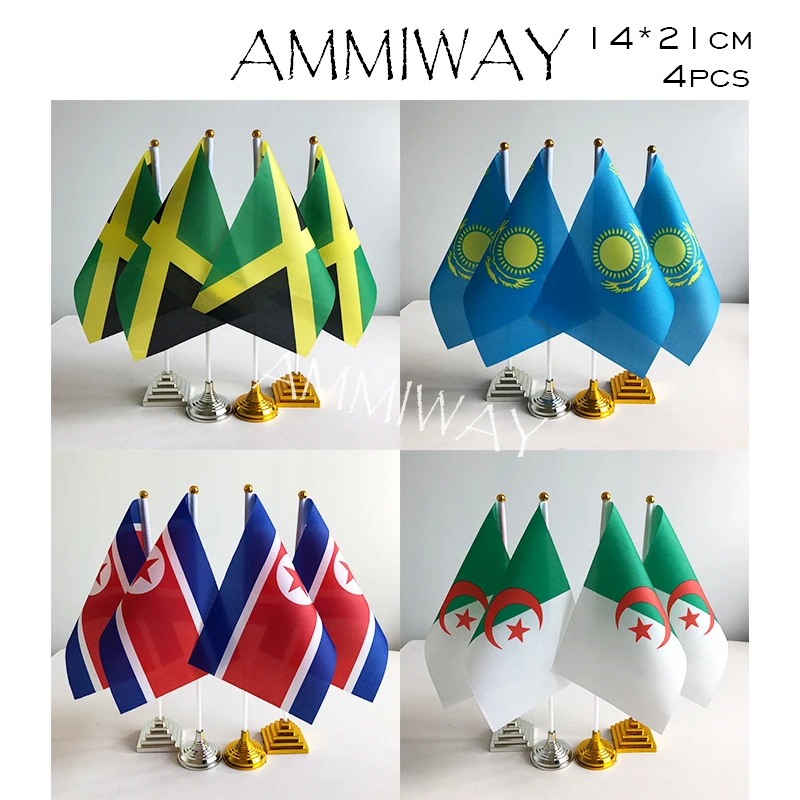 4 шт. флаги с пластиковой подставкой 14 х21 см