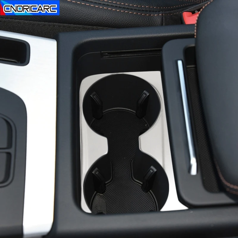 

Stainless Steel Car Styling Center Console Water Cup Frame Decoration Sticker Trim For Audi Q5 FY 2018-2020 Interior Accessories