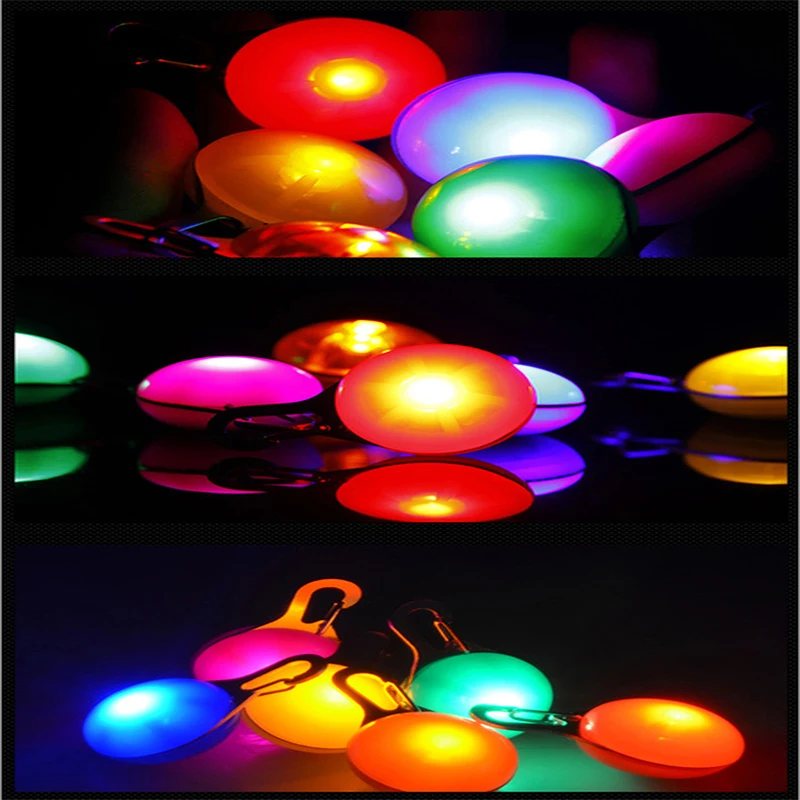 Светодиодный фонарик ошейник для собак и кошек светящийся кулон безопасность