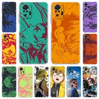 Clear Case For Xiaomi Redmi Note Pro 10S K40 Silicone Phone Cover Soft Shell Anime Demon Slayer Funda