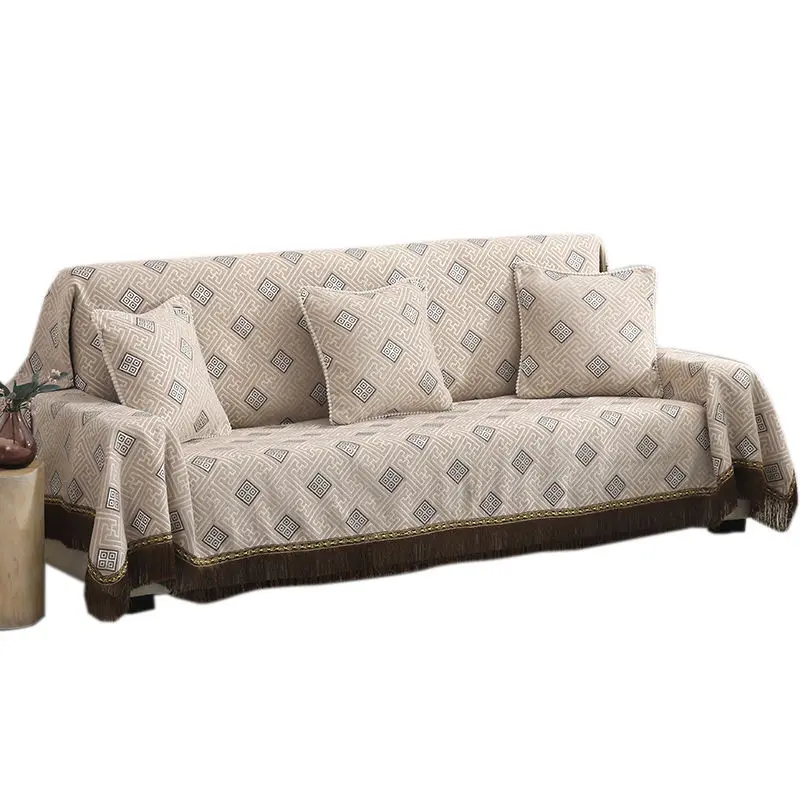 Нескользящее синельное покрывало для дивана моющийся чехол с принтом комплект