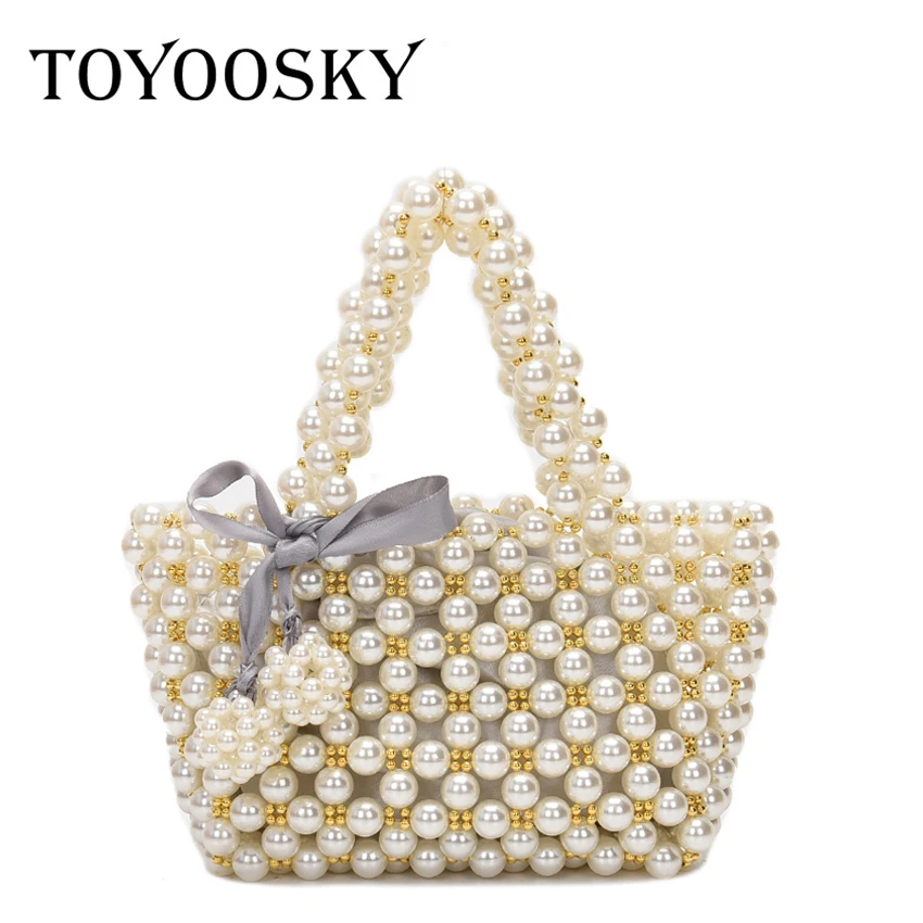 

Женская сумка ручной работы TOYOOSKY, вечерняя Банкетная сумка, элегантные сумки-мессенджеры через плечо с бусинами, мини-кошелек для телефона