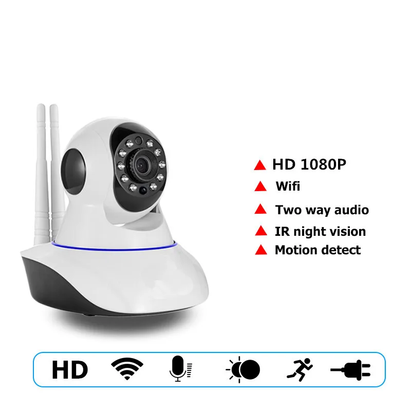 Умная IP камера с функцией ночного видения 2 МП HD 1080P PTZ Wi Fi|Камеры видеонаблюдения| |