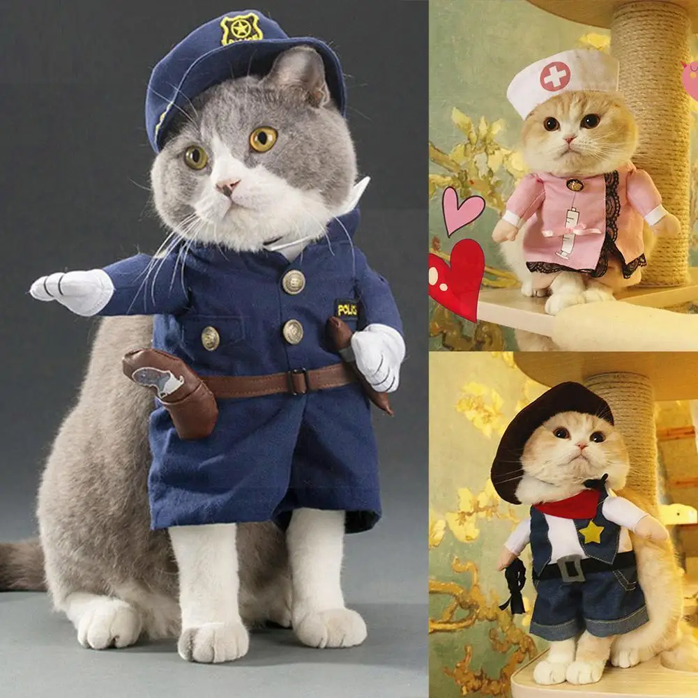 

Funny Dog Clothes Cool Pet Dog Costume Suit Puppy Clothes Coat Clothing For Dog Costume Outfit Nurse Pet Suit W0z3