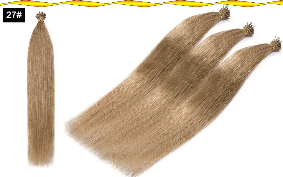 SEGO 1"-22" 50 г 100 прядей прямые человеческие волосы, кератиновые накладные волосы, Предварительно Связанные, не Реми, fusion