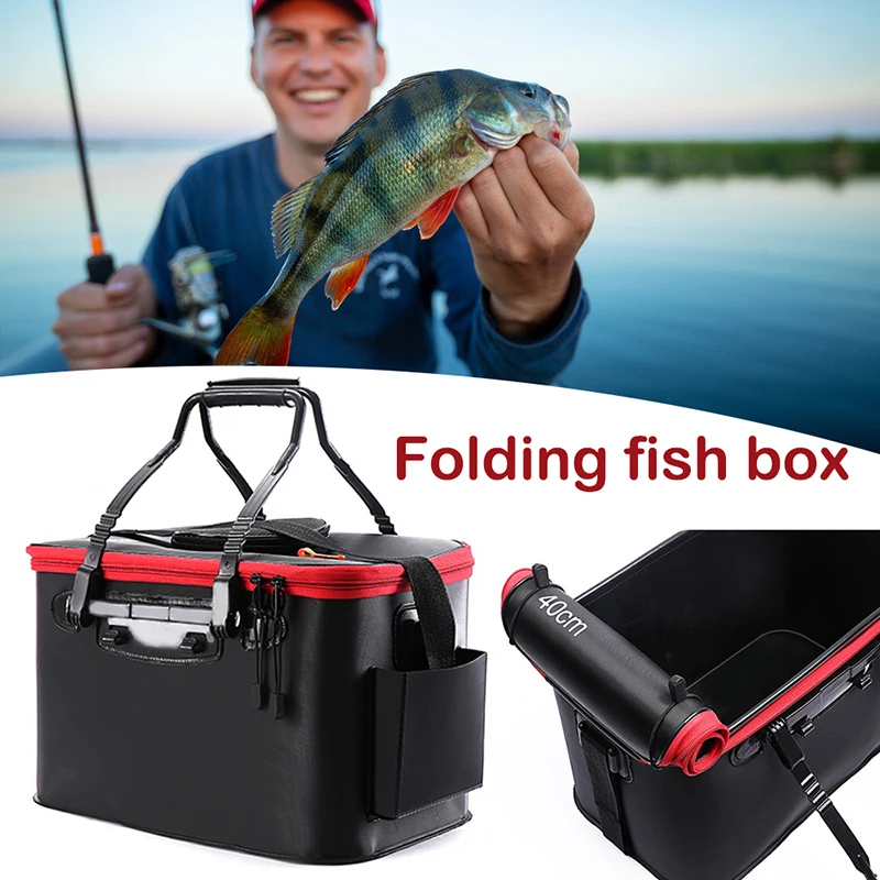 

Foldable Waterproof Fishing Bucket Thicken Live Fishing Box Tank Durable Reusable PR Sale