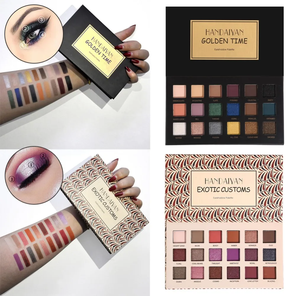 18 цветов s тени для век природный цвет макияжная палитра водостойкие черный