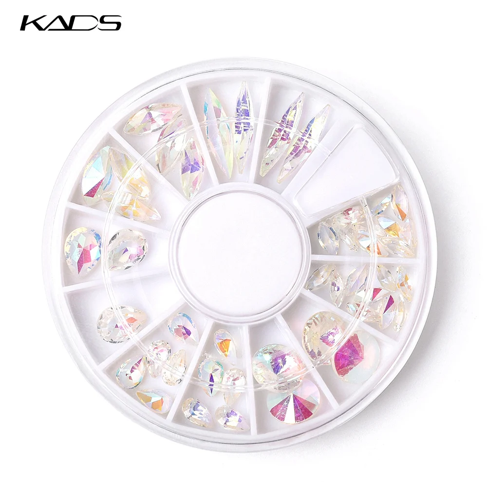 KADS AB базовый прозрачный цвет дизайн ногтей Стразы для маникюра Декор украшения