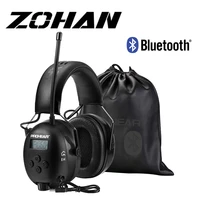 bluetooth fmam radio earmuffs hearing protection headphones 25db nrr safety noise reduction with 2000mah rechargeable battery
