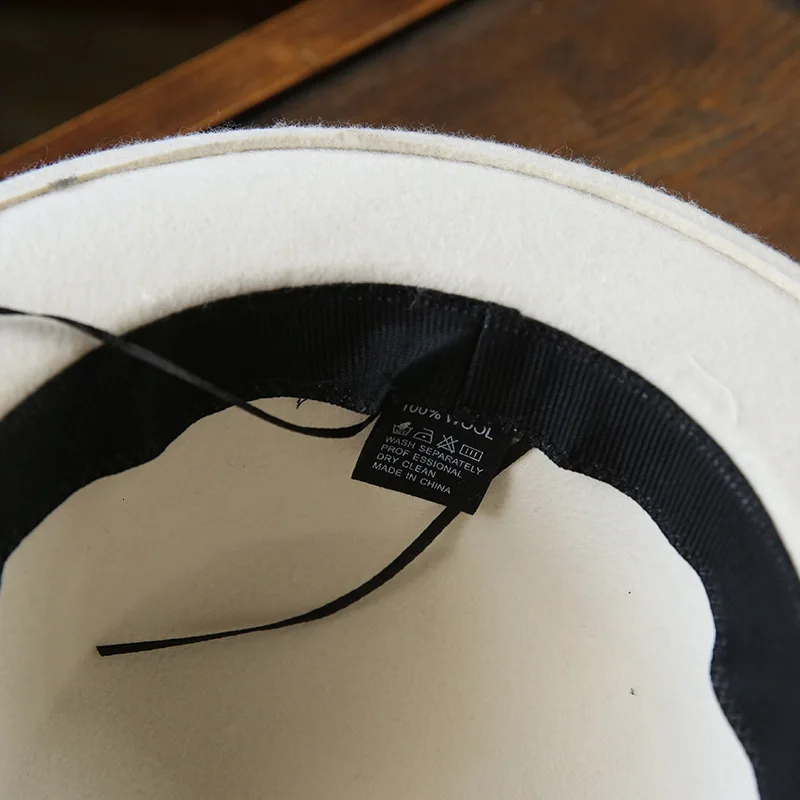 

100% Wool Feodra Hat Winter Womens M Letter Wool Jazz Fedoras Pink Hat For Women Large Brim Cowboy Panama Fedoras