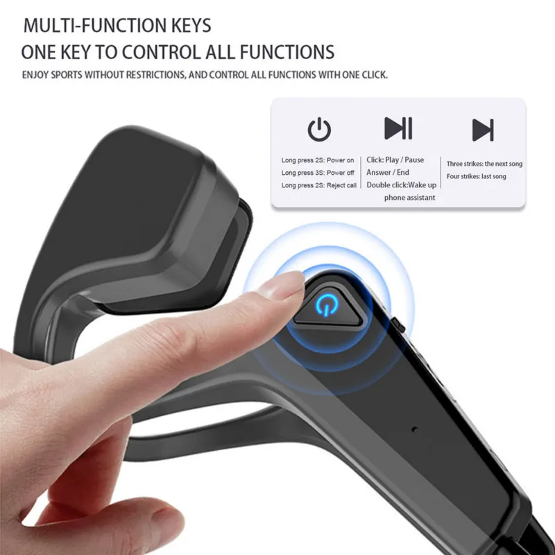 V11 наушники костной проводимости Bluetooth-совместимые Беспроводные спортивные IP56