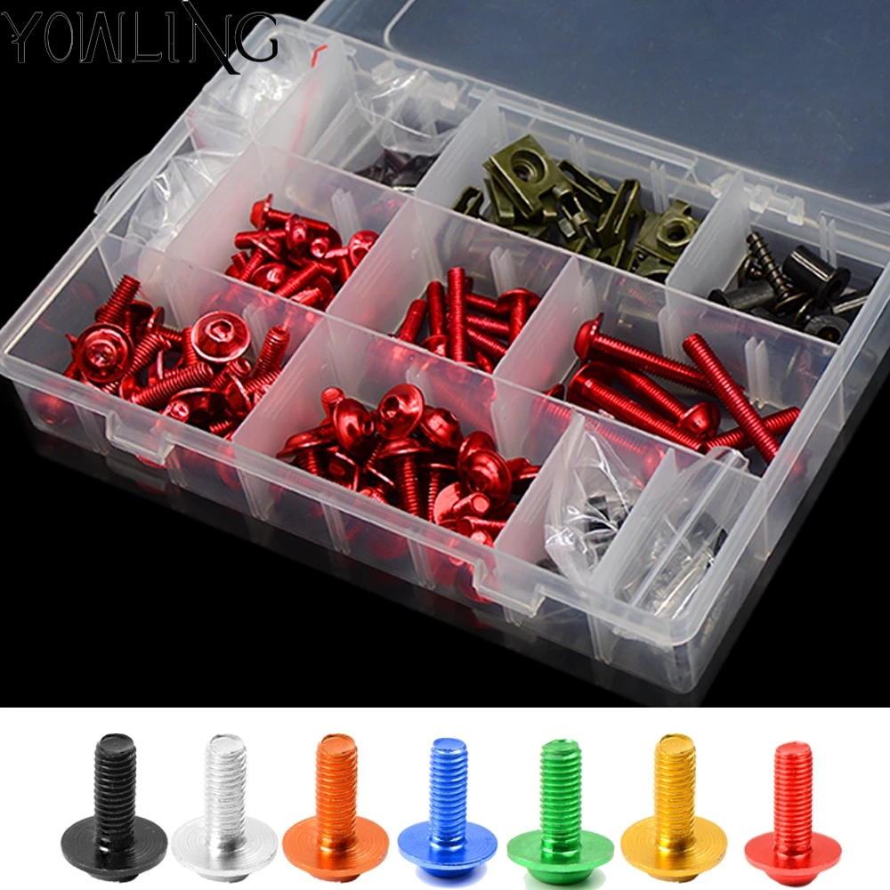 

For HONDA CBR1100XX /BLACKBIRD 1997-2007 2006 2005 2004 Full Fairing Bolts Kit Speed Nuts Motorcycle Side Covering Screws