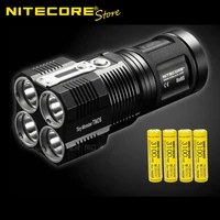 6000 lumens nitecore tm28 tiny monster cree xhp35 hi led rechargeable searchlight flashlight with 4 3100mah 18650 batteries