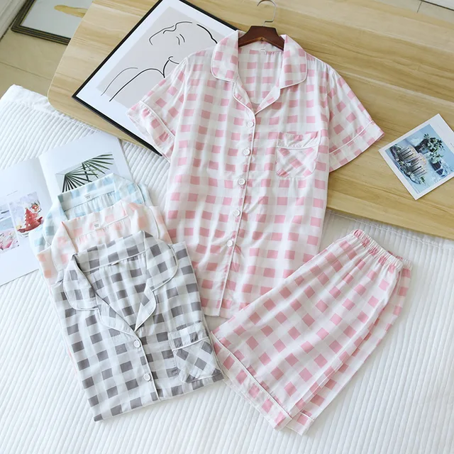 Verão novo pijama feminino seção fina short-sleeved shorts grande floral impressão pijamas serviço de casa senhoras pijamas para mulher 4