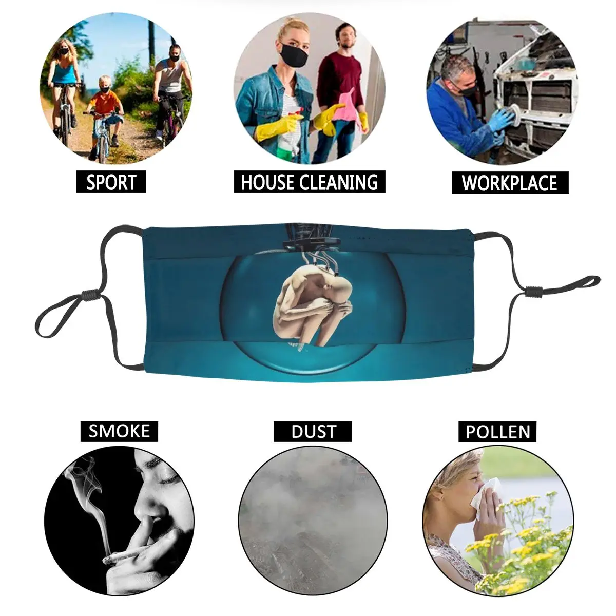 

Ripe For The Harvest Sci Fi Human Clones Adult Non-Disposable Mouth Face Mask Anti Haze Dust Protection Cover Respirator