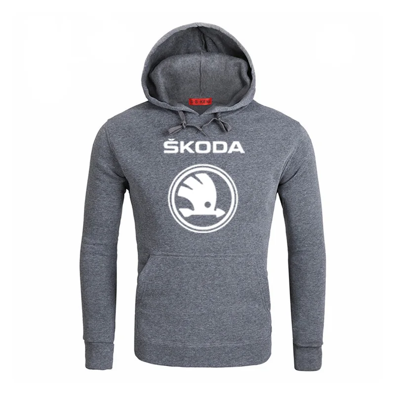 Толстовки мужские толстовки для автомобиля Skoda с принтом логотипа Толстовка весна осень Мужская толстовка с капюшоном в стиле хип-хоп harajuku Повседневная модная толстовка из флиса спортивный костюм - Цвет: Оранжевый