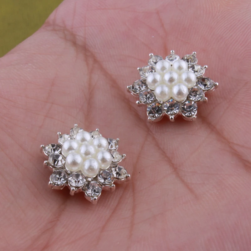 2018New 100 шт Стразы в форме снежинок с перламутровыми пуговицами для детей повязка