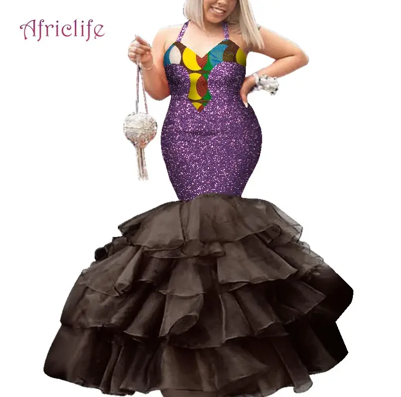 В африканском стиле свадебное платье для женщин невесты на бретельках без