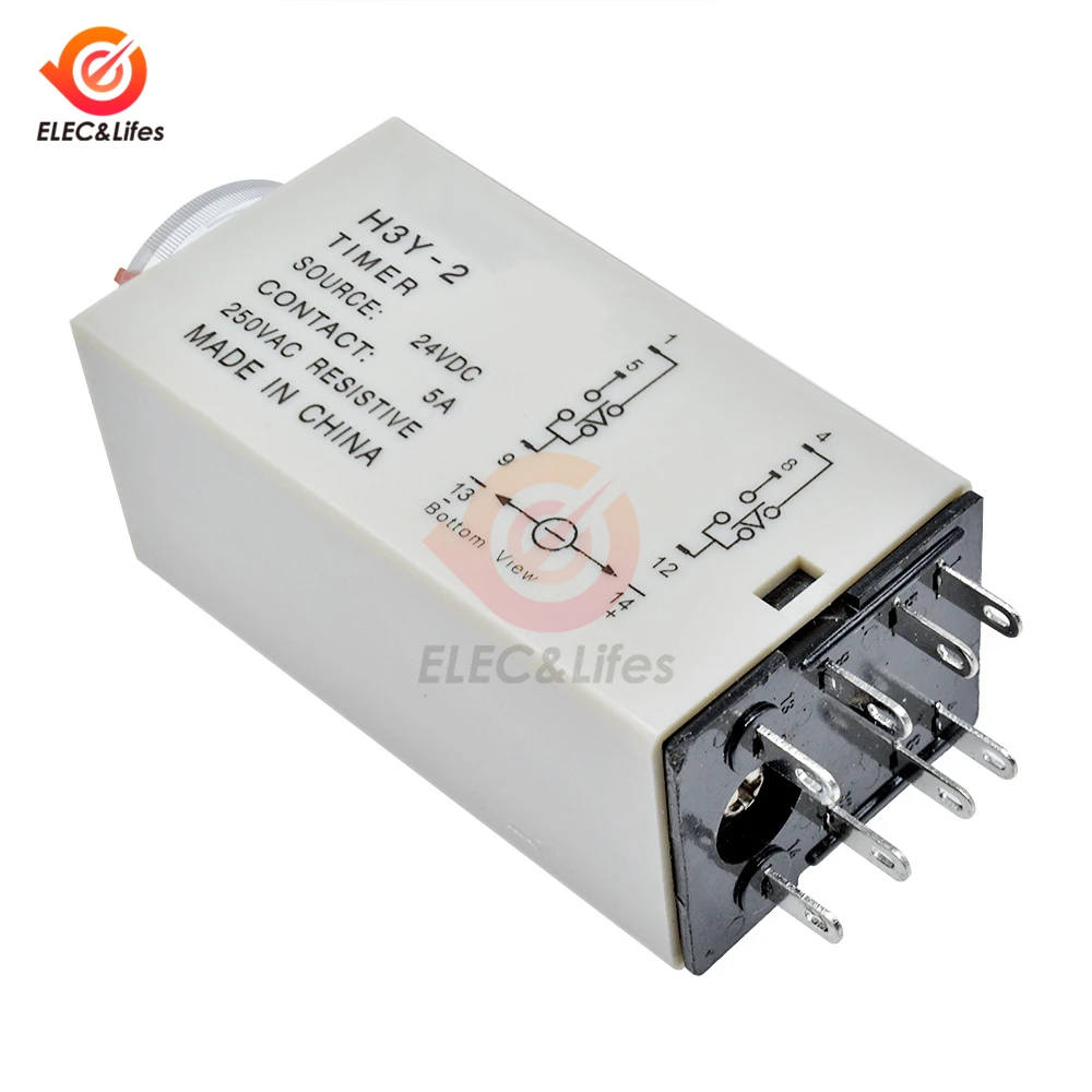 H3Y-2 AC 110V 220V DC 12V 24V Реле времени задержки 0-30 минут/0-30 секунд на задержке DPDT таймер реле