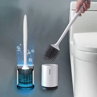 TPR Silicone Toilet Brush Floor Standing Wall Mounted Base Cleaning Brush For Toilet Bathroom Accessories Set Household Items