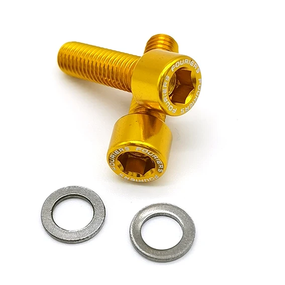 

Fouriers 2Pcs BN-M003 Aluminum Alloy Bike Water Bottle Cage Bolt Holder Socket Screws for MTB Mountain Road Bicycle