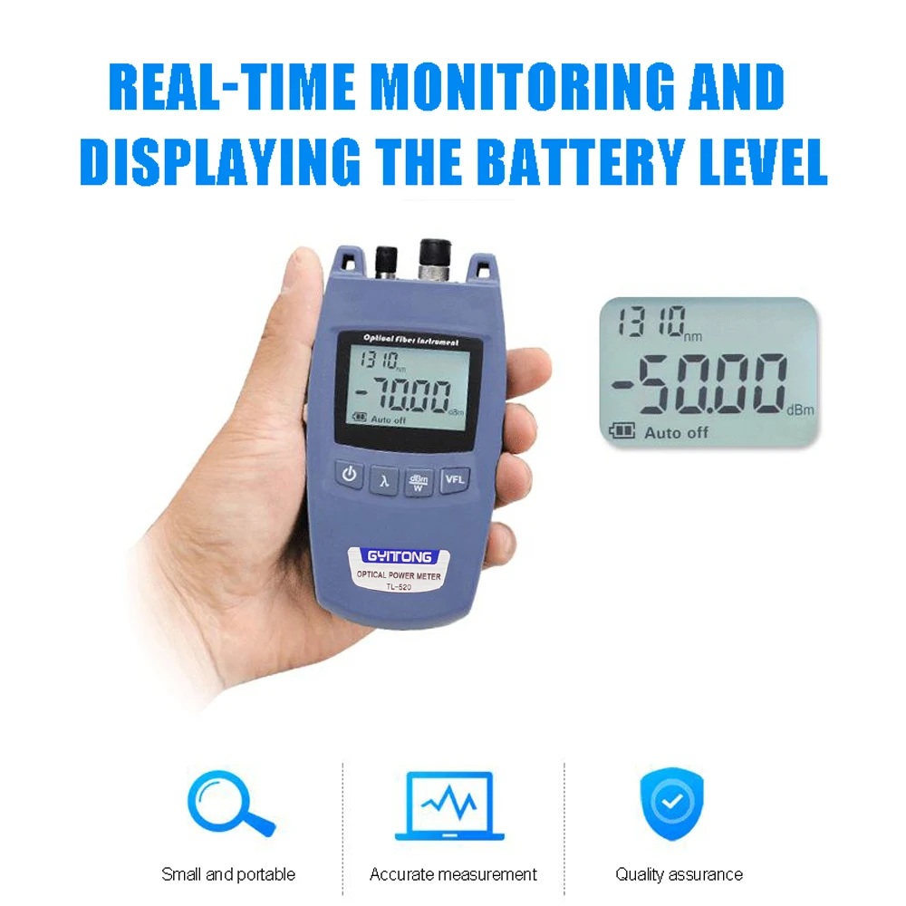 TL 520 портативный оптический Мощность метр Универсальный разъем волокно