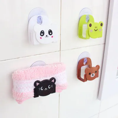 Милые картонные тарелки ткань Губка держатель с присоской Домашний Органайзер