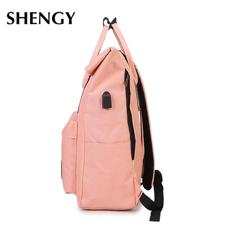 New Women External USB Charge Backpack Canvas Girls Laptop School Bags for Teens | Багаж и сумки