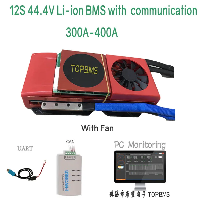 12 S 44 4 V li ion BMS 300A400A с Bluetooth приложением для телефона RS485 CANbus NTC UART GPS литий ионной
