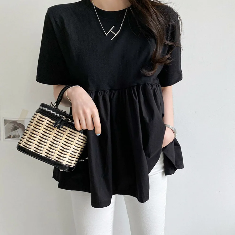 Женские рубашки в японском и корейском стиле повседневная черная рубашка с