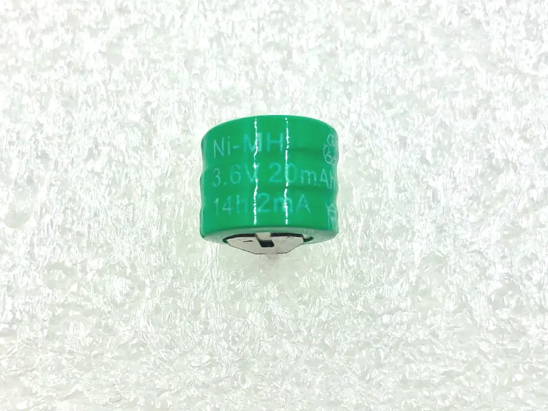 2 шт Ni-MH аккумулятор 3,6 V 20mAh 11X12mm аккумуляторная батарея
