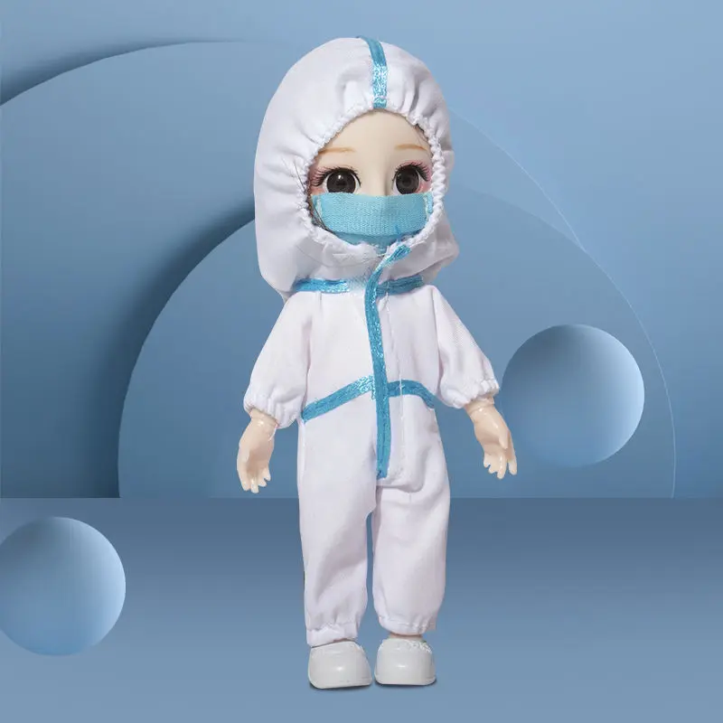 

The dollhouse: 16 cm angel nurse doctors protective clothing more joint girl birthday gift boutique dolls toys for children