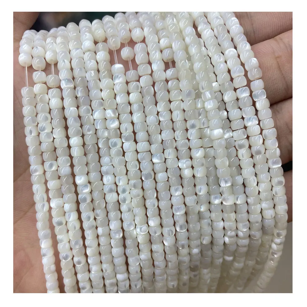 

Natural Mother Of Pearl Shell Beads Wheel Shape White Trochus Shell Loose Spacer Beads 15inch Strand For Jewelry Making Bracelet